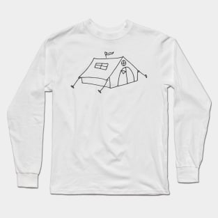 Hand drawn Camping Outdoor Tent Long Sleeve T-Shirt